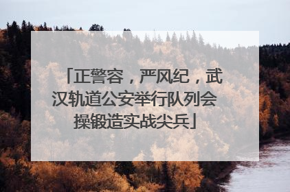 正警容，严风纪，武汉轨道公安举行队列会操锻造实战尖兵