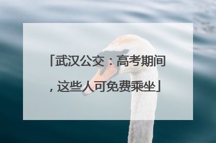 武汉公交：高考期间，这些人可免费乘坐