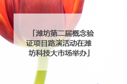 潍坊第二届概念验证项目路演活动在潍坊科技大市场举办
