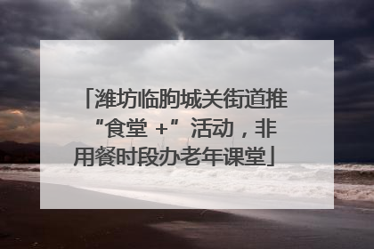 潍坊临朐城关街道推“食堂 +”活动，非用餐时段办老年课堂