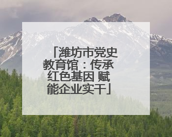 潍坊市党史教育馆：传承红色基因 赋能企业实干