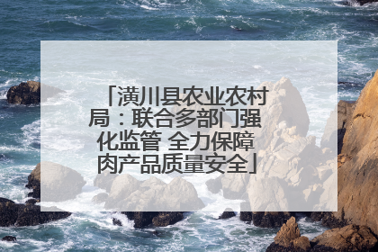 潢川县农业农村局：联合多部门强化监管 全力保障肉产品质量安全