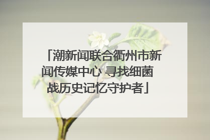 潮新闻联合衢州市新闻传媒中心 寻找细菌战历史记忆守护者