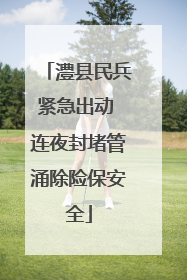 澧县民兵紧急出动 连夜封堵管涌除险保安全