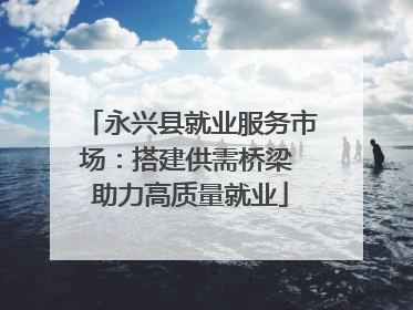 永兴县就业服务市场：搭建供需桥梁 助力高质量就业