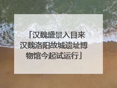 汉魏盛景入目来 汉魏洛阳故城遗址博物馆今起试运行