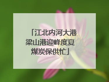 江北内河大港梁山港迎峰度夏煤炭保供忙