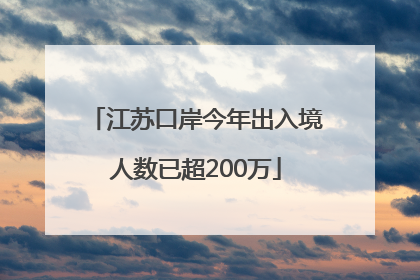 江苏口岸今年出入境人数已超200万