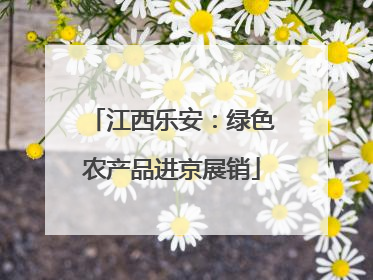 江西乐安：绿色农产品进京展销