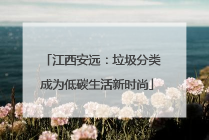 江西安远：垃圾分类成为低碳生活新时尚