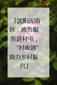 沈阳浑南区：政务服务进村屯，“村政通”助力乡村振兴