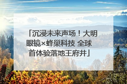沉浸未来声场！大明眼镜×蜂巢科技 全球首体验落地王府井