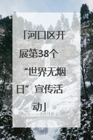 河口区开展第38个“世界无烟日”宣传活动