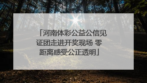 河南体彩公益公信见证团走进开奖现场 零距离感受公正透明