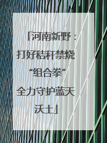 河南新野：打好秸秆禁烧“组合拳” 全力守护蓝天沃土