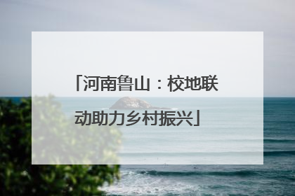 河南鲁山：校地联动助力乡村振兴