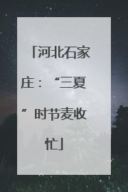 河北石家庄：“三夏”时节麦收忙