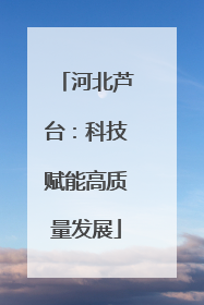 河北芦台：科技赋能高质量发展