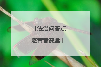 法治问答点燃青春课堂