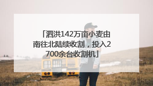 泗洪142万亩小麦由南往北陆续收割，投入2700余台收割机