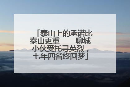 泰山上的承诺比泰山更重——聊城小伙受托寻英烈，七年四省终圆梦
