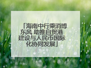 海南中行乘消博东风 助推自贸港建设与人民币国际化协同发展