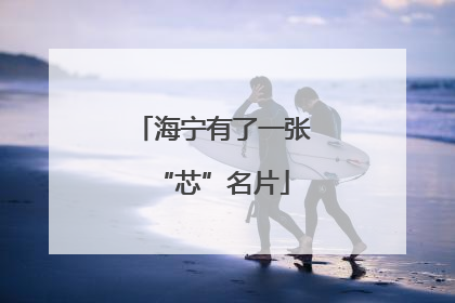 海宁有了一张“芯”名片