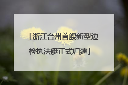 浙江台州首艘新型边检执法艇正式归建