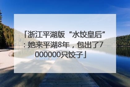 浙江平湖版“水饺皇后”：她来平湖8年，包出了7000000只饺子