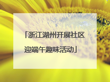 浙江湖州开展社区迎端午趣味活动