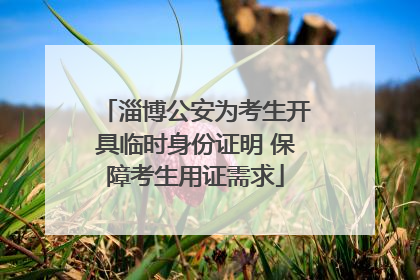 淄博公安为考生开具临时身份证明 保障考生用证需求