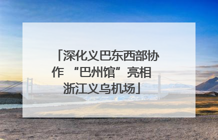深化义巴东西部协作 “巴州馆”亮相浙江义乌机场