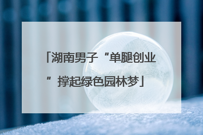 湖南男子“单腿创业”撑起绿色园林梦