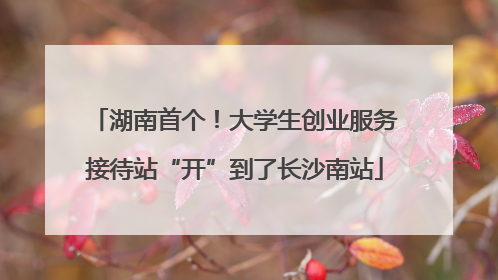 湖南首个！大学生创业服务接待站“开”到了长沙南站
