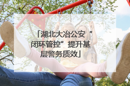 湖北大冶公安“闭环管控”提升基层警务质效