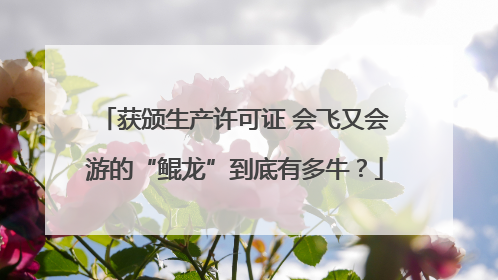 获颁生产许可证 会飞又会游的“鲲龙”到底有多牛？