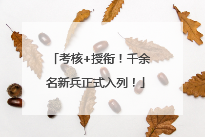 考核+授衔！千余名新兵正式入列！
