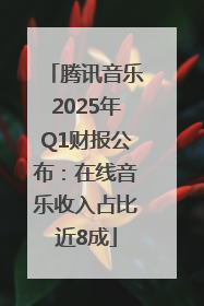 腾讯音乐2025年Q1财报公布：在线音乐收入占比近8成