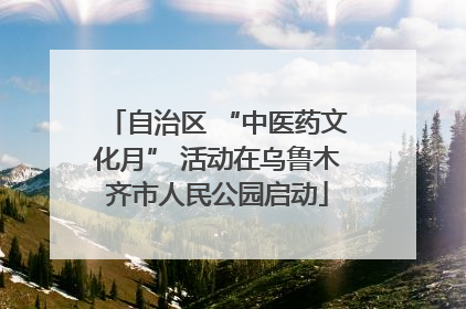 自治区 “中医药文化月” 活动在乌鲁木齐市人民公园启动