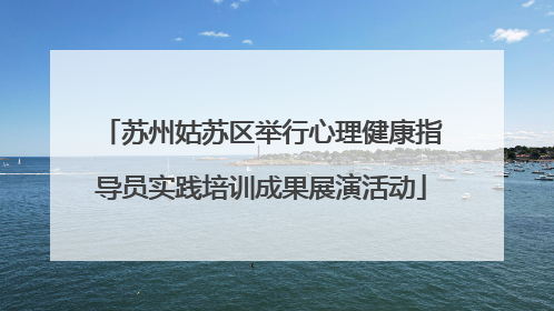 苏州姑苏区举行心理健康指导员实践培训成果展演活动
