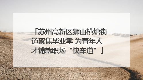 苏州高新区狮山横塘街道聚焦毕业季 为青年人才铺就职场“快车道”