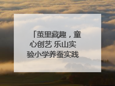 茧里藏趣，童心创艺 乐山实验小学养蚕实践绘就成长画卷