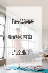蔺佳调研新港区内重点企业