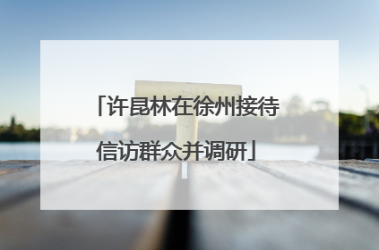 许昆林在徐州接待信访群众并调研
