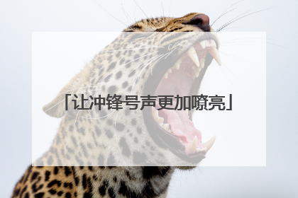 让冲锋号声更加嘹亮