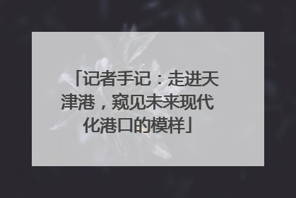 记者手记：走进天津港，窥见未来现代化港口的模样