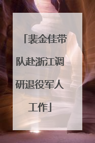 裴金佳带队赴浙江调研退役军人工作