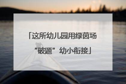 这所幼儿园用绿茵场“破题”幼小衔接