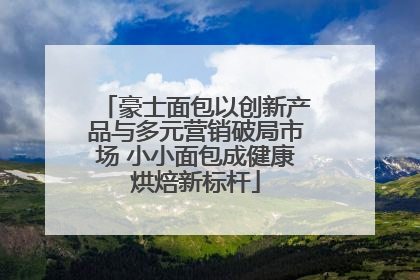 豪士面包以创新产品与多元营销破局市场 小小面包成健康烘焙新标杆