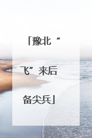 豫北“飞”来后备尖兵